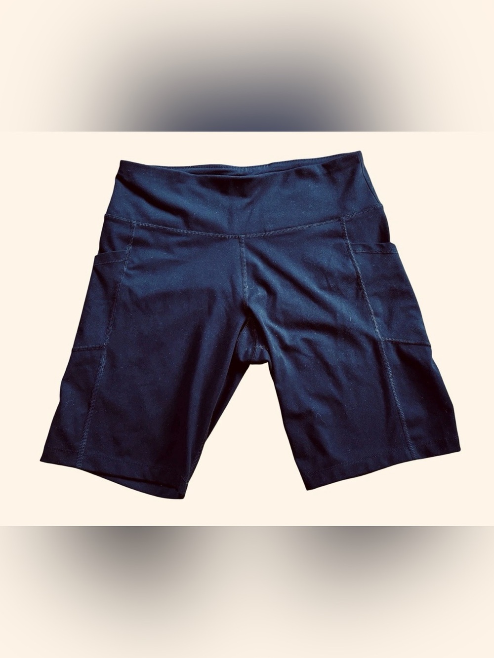 Calvin Klein Performance Shorts Sz Large Black Bike High Waisted Athletic Pocket